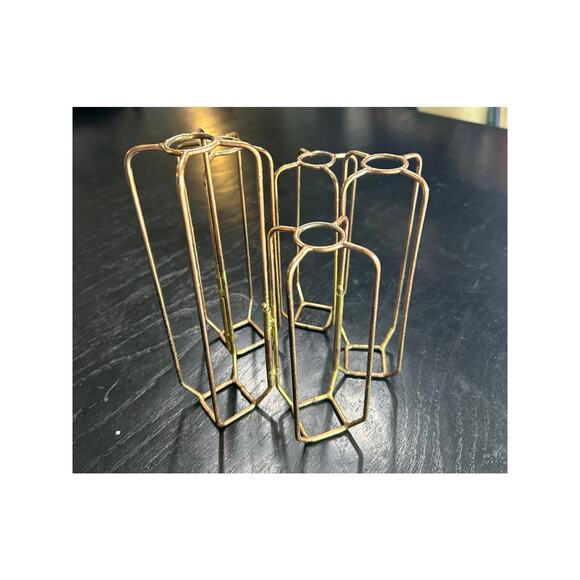 Test Tube- Bud Vase- Metal Decor MCM frame- frame only- some rust and wear - Picture 4 of 5